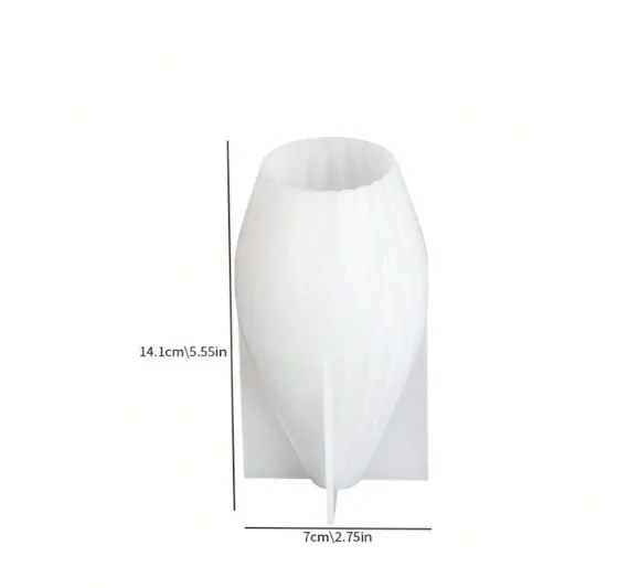 RESIN ART HUB Pear Shaped Lined Striped Candle Silicone Mold Earrings
