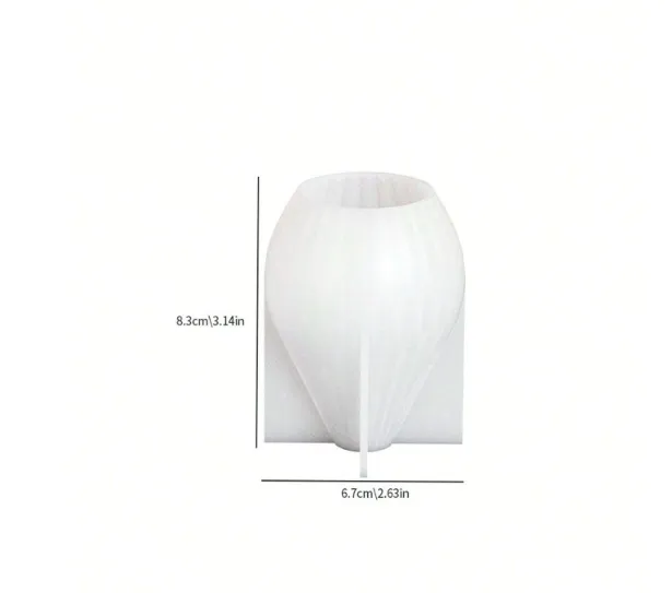 RESIN ART HUB Pear Shaped Lined Striped Candle Silicone Mold Earrings