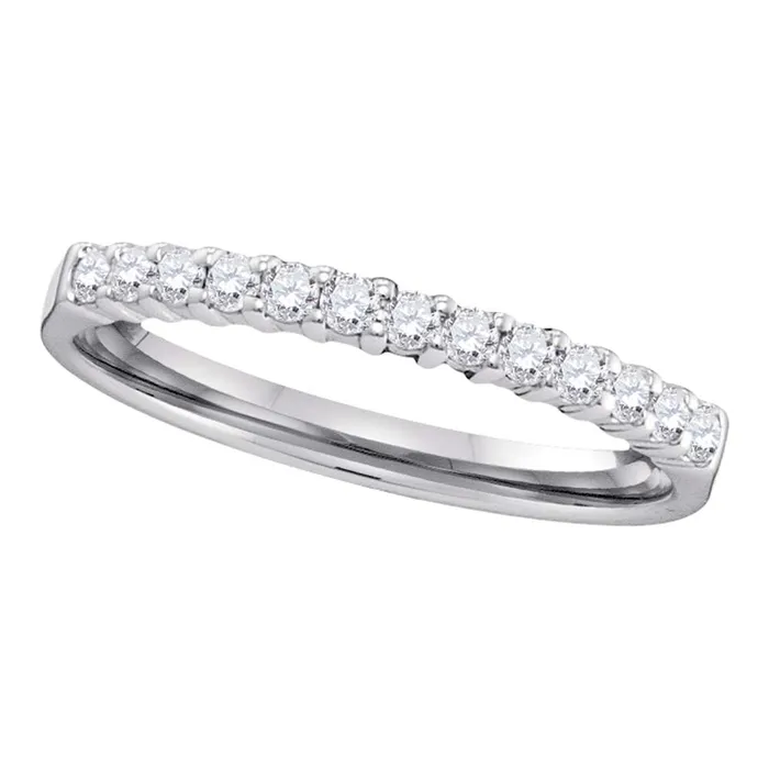 14kt White Gold Womens Round Diamond Machineset Wedding Band Ring 14 Cttw mayamila Rings 14kt White Gold Womens Round Diamond Machineset Wedding Band Ring 14 Cttw mayamila Rings