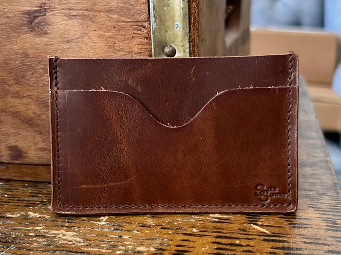3 Pocket Card Case Brown Sole Survivor Leather Consignment Earrings