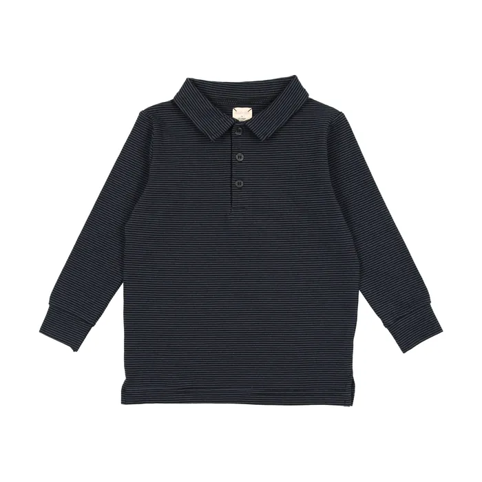 Analogie Rings Analogie Tiny Stripe Boys Top BlackMidnight