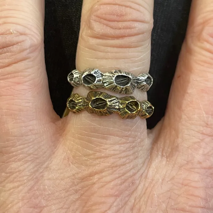 Andrew Xenos Necklaces Four Barnacles Stacking Rings