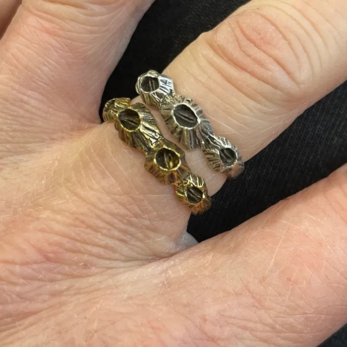 Andrew Xenos Necklaces Four Barnacles Stacking Rings