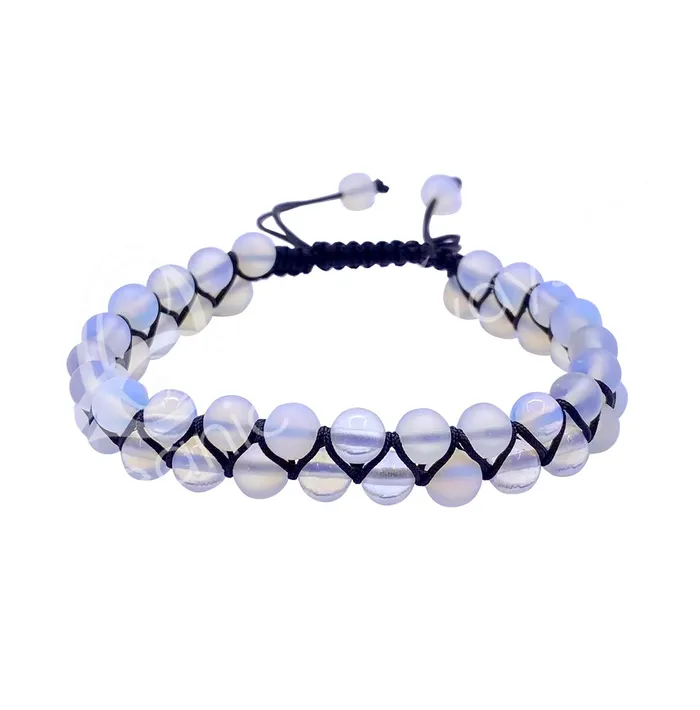 Bracelets Oceanic Linkways Opalite Double Row Adjustable Bracelet 6MM