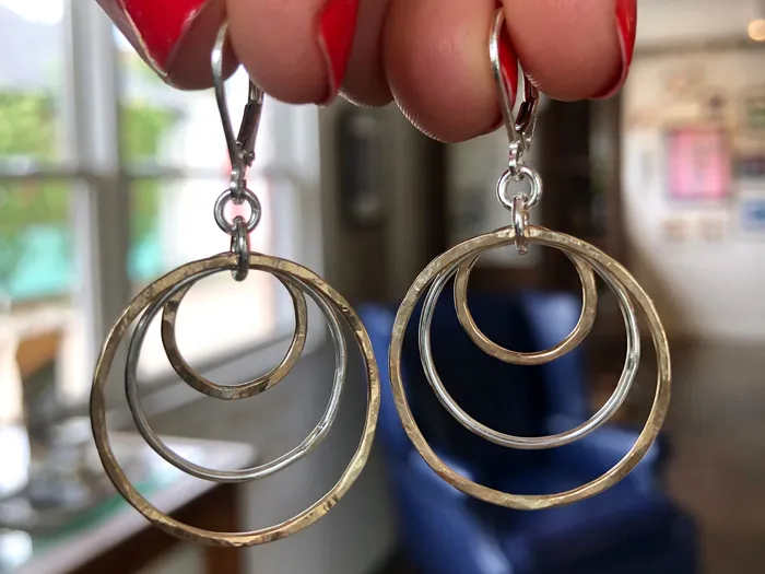 Christiane Danna Consignment Earrings Triple Hoop Earrings