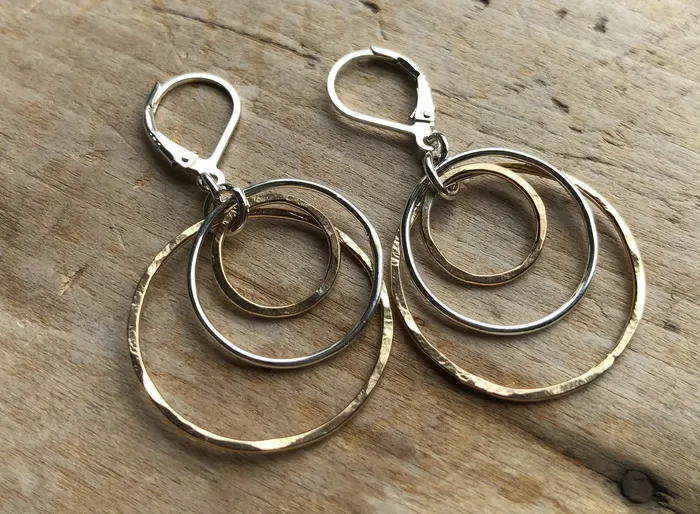 Christiane Danna Consignment Earrings Triple Hoop Earrings