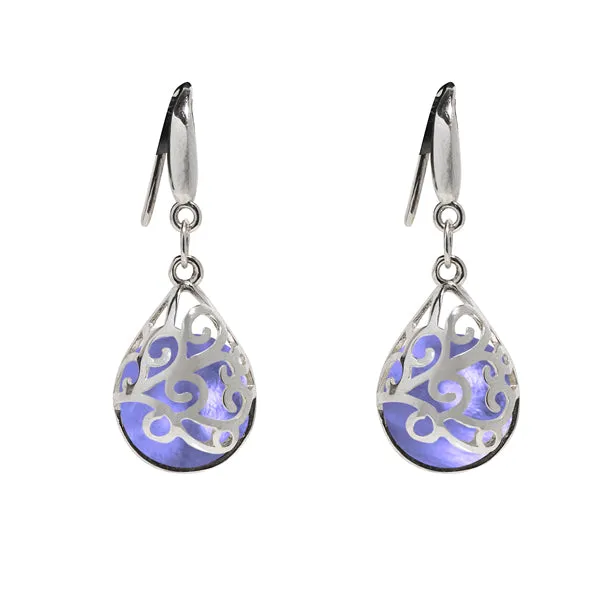 Earrings Bottled Up Designs Filigree Teardrop Sterling Earrings