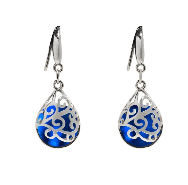 Earrings Bottled Up Designs Filigree Teardrop Sterling Earrings