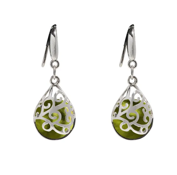 Earrings Bottled Up Designs Filigree Teardrop Sterling Earrings