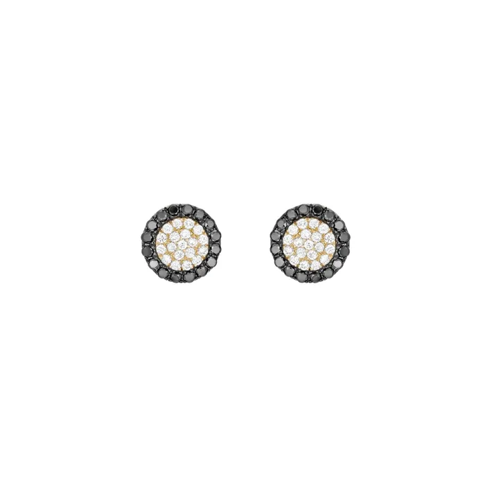 Earrings The Private Room Fine Jewelry Black and White Diamonds Round Pave Earrings Earrings The Private Room Fine Jewelry Black and White Diamonds Round Pave Earrings