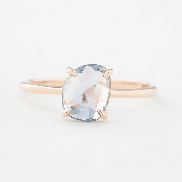 Envero Jewelry Rings Lisa Ring 126ct Unheated Organic Cut Light Blue Sapphire 14k rose gold One of a kind Envero Jewelry Rings Lisa Ring 126ct Unheated Organic Cut Light Blue Sapphire 14k rose gold One of a kind
