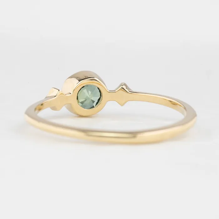 Envero Jewelry Rings Moon Star Ring 47mm 055ct Unheated Light Green Round Sapphire 14k Yellow Gold Envero Jewelry Rings Moon Star Ring 47mm 055ct Unheated Light Green Round Sapphire 14k Yellow Gold