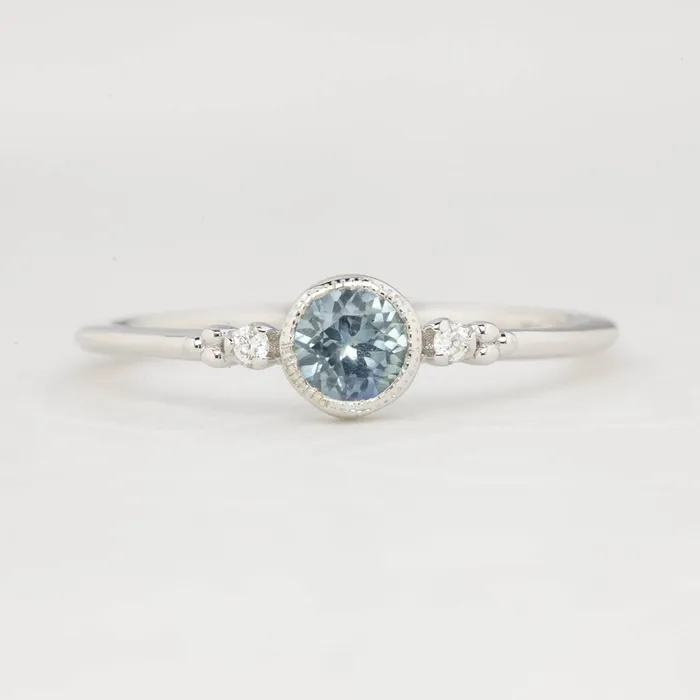 Estel Ring 43mm 04ct Light Blue Montana Sapphire 14k White Gold Envero Jewelry Rings Estel Ring 43mm 04ct Light Blue Montana Sapphire 14k White Gold Envero Jewelry Rings