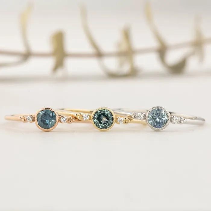 Estel Ring 43mm 04ct Light Blue Montana Sapphire 14k White Gold Envero Jewelry Rings