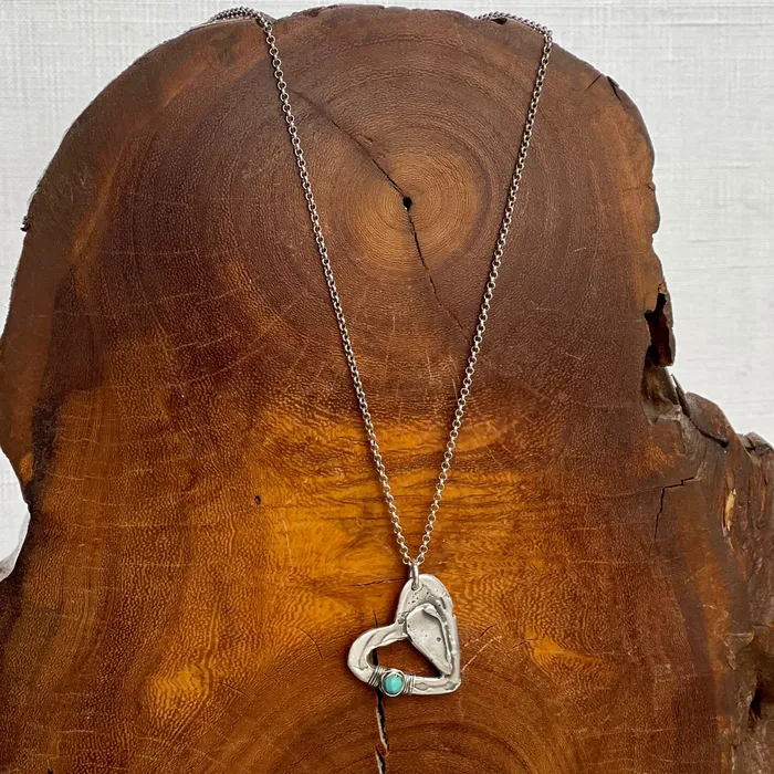 HeidiJHale Designs Sterling Silver Turquoise True Love Necklace Necklaces HeidiJHale Designs Sterling Silver Turquoise True Love Necklace Necklaces