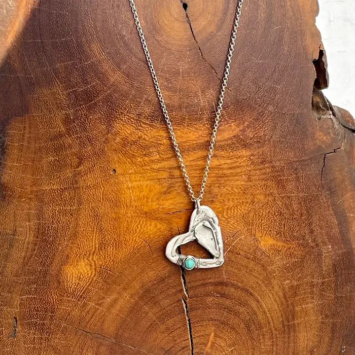 HeidiJHale Designs Sterling Silver Turquoise True Love Necklace Necklaces HeidiJHale Designs Sterling Silver Turquoise True Love Necklace Necklaces