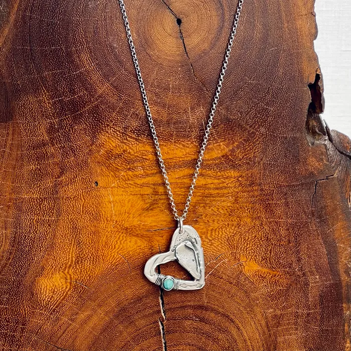 HeidiJHale Designs Sterling Silver Turquoise True Love Necklace Necklaces HeidiJHale Designs Sterling Silver Turquoise True Love Necklace Necklaces