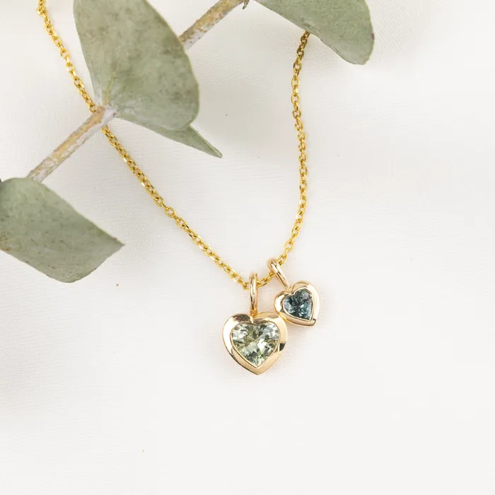 Necklaces Envero Jewelry Heart Charm Necklace Setting