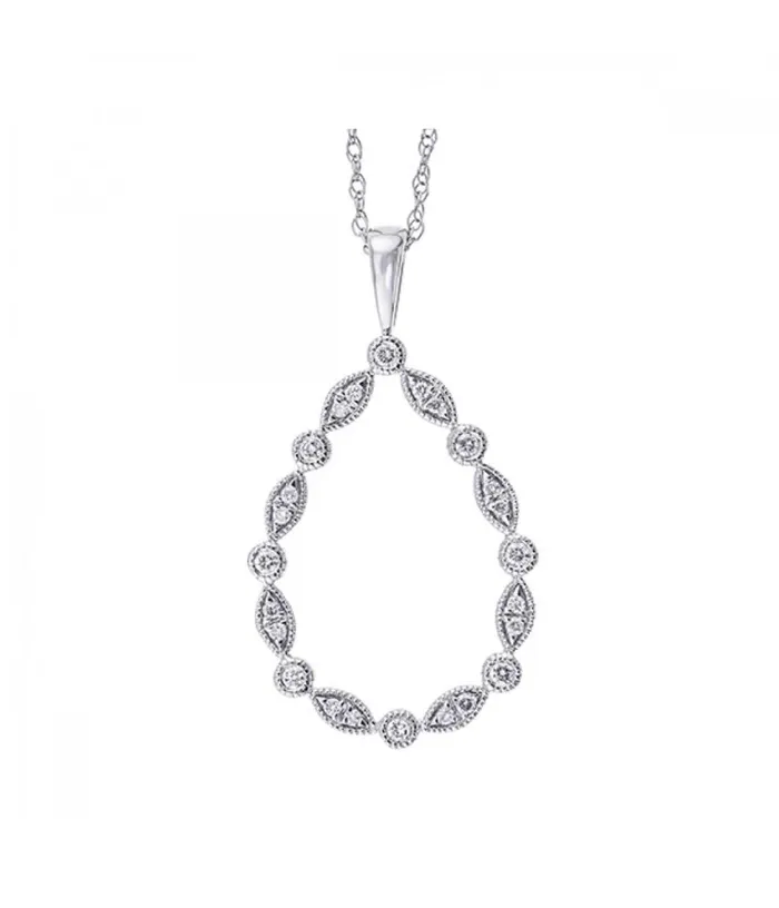 Necklaces GemsOne 14k WG Gold Diamond Necklace PD330474WD