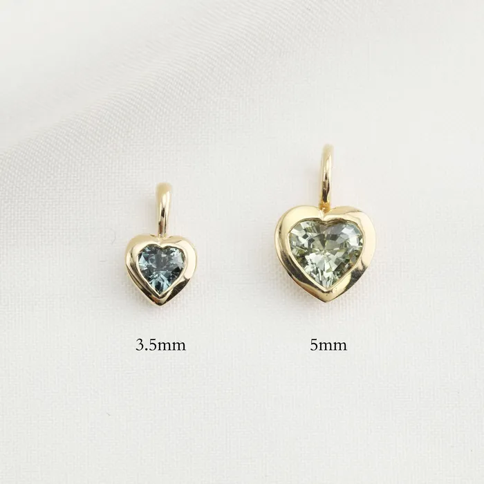 Necklaces Green Sapphire Heart Necklace 14K Gold Envero Jewelry