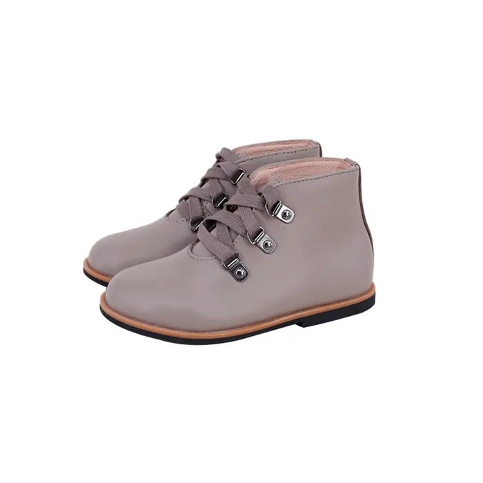 Perroquet Shoes Perroquet Baby Lace Shoes with Metal Clasps TaupeGray Necklaces Perroquet Shoes Perroquet Baby Lace Shoes with Metal Clasps TaupeGray Necklaces