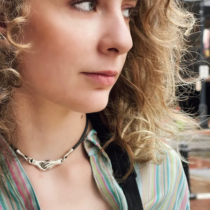 Pewter Hand in Hand Necklace HeidiJHale Designs Necklaces Pewter Hand in Hand Necklace HeidiJHale Designs Necklaces