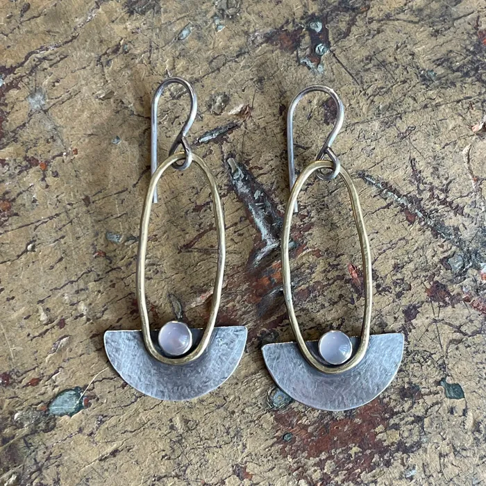 Pink Chalecedony Earrings THE OPAL Earrings