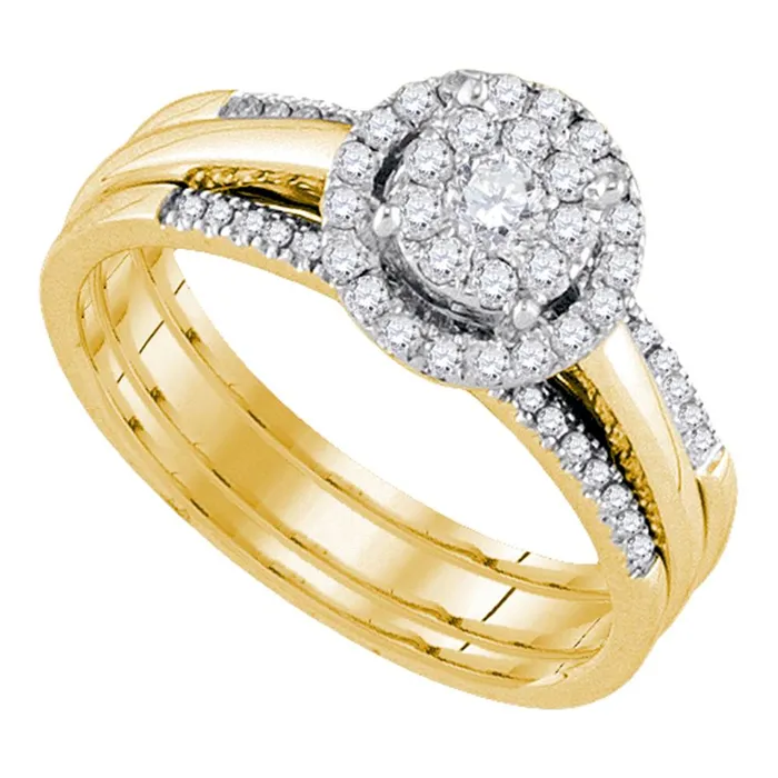 Rings mayamila 14kt Yellow Gold Womens Round Diamond Bridal Wedding Engagement Ring Band Set 12 Cttw Rings mayamila 14kt Yellow Gold Womens Round Diamond Bridal Wedding Engagement Ring Band Set 12 Cttw