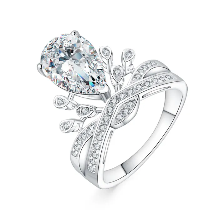 Shineofidamond Pear Cut Open Cuff Adjustable Engagement Ring Rings Shineofidamond Pear Cut Open Cuff Adjustable Engagement Ring Rings