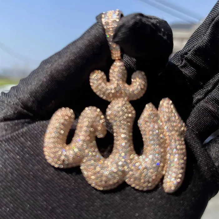 Allah Iced Out Diamond Pendant Necklace Allah Necklaces