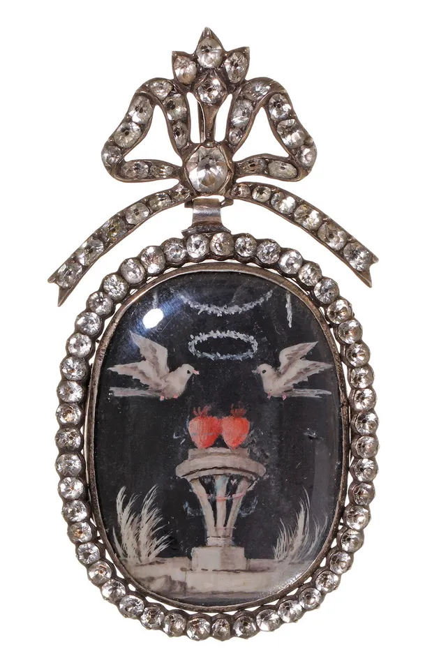 Bell Bird Antiques Paste Cherub Pendant Necklaces
