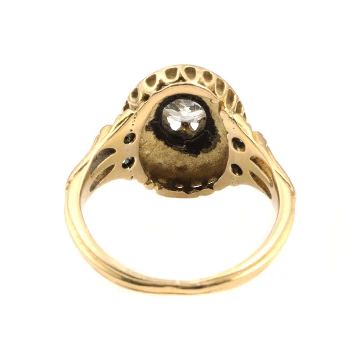 Bell Bird Antiques Rings Victorian Era Diamond Cluster Ring