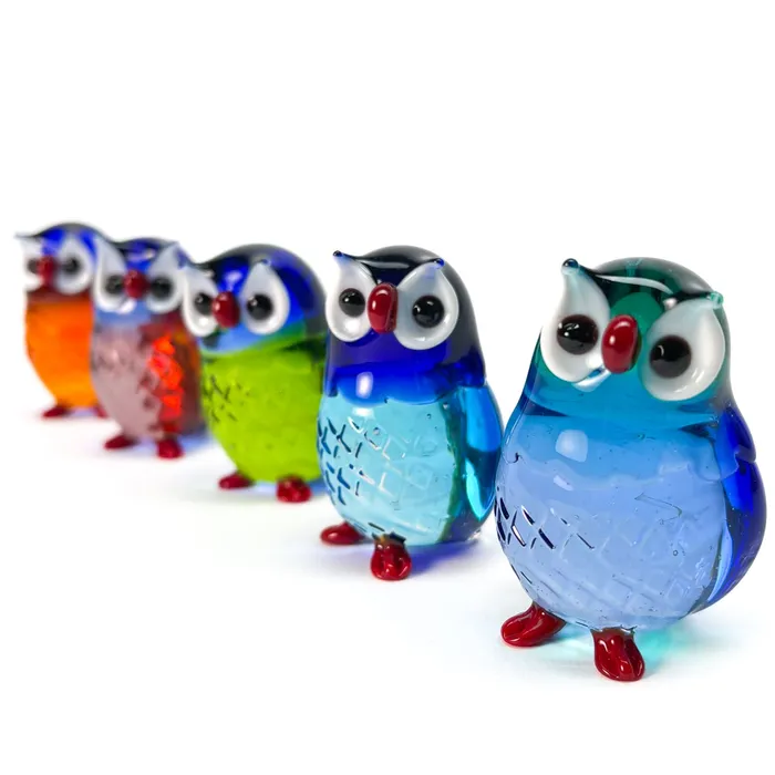 Big Owl Murano Glass Balbi Cristiano Rings