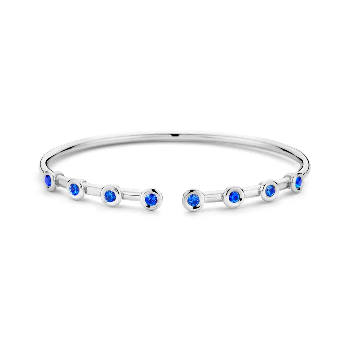Bracelets HULCHI BELLUNI Blue Sapphire Stretch Cuff Bracelet