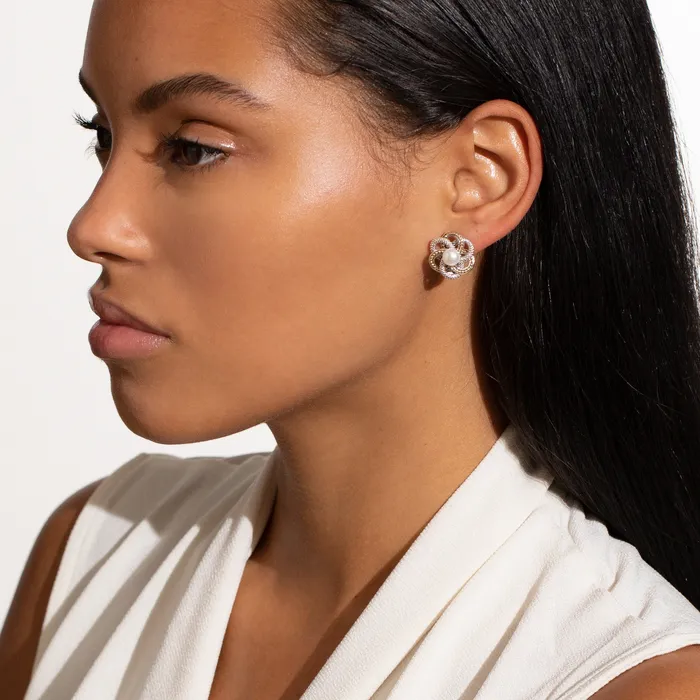 Earrings LAGOS Love Knot Pearl Love Knot Earrings
