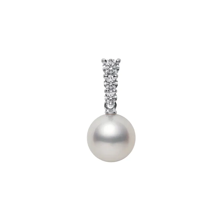 Earrings MIKIMOTO CO LTD 18kt White Gold Akoya Pearl and Diamond Dangle Earrings Earrings MIKIMOTO CO LTD 18kt White Gold Akoya Pearl and Diamond Dangle Earrings