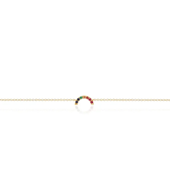 EF COLLECTION Bracelets 7 Color Stone Rainbow Bracelet
