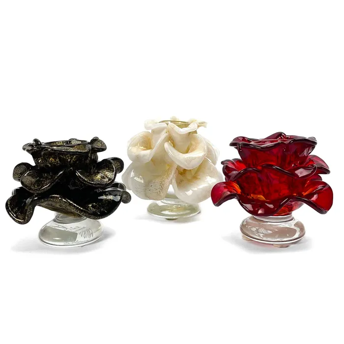 Formia International Earrings Flower candle holder Murano Glass
