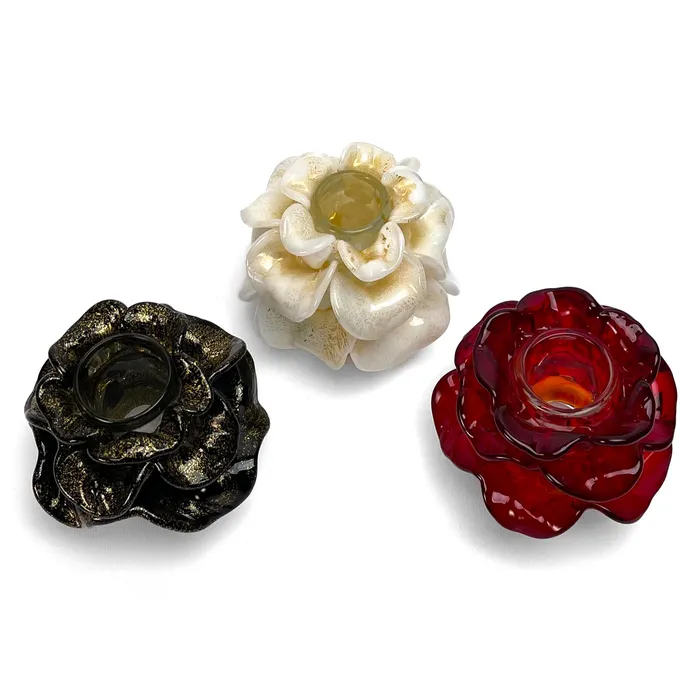 Formia International Earrings Flower candle holder Murano Glass
