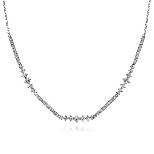 GABRIEL CO 14K White Gold Diamond Necklace Necklaces