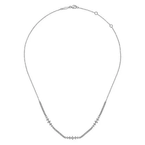 GABRIEL CO 14K White Gold Diamond Necklace Necklaces