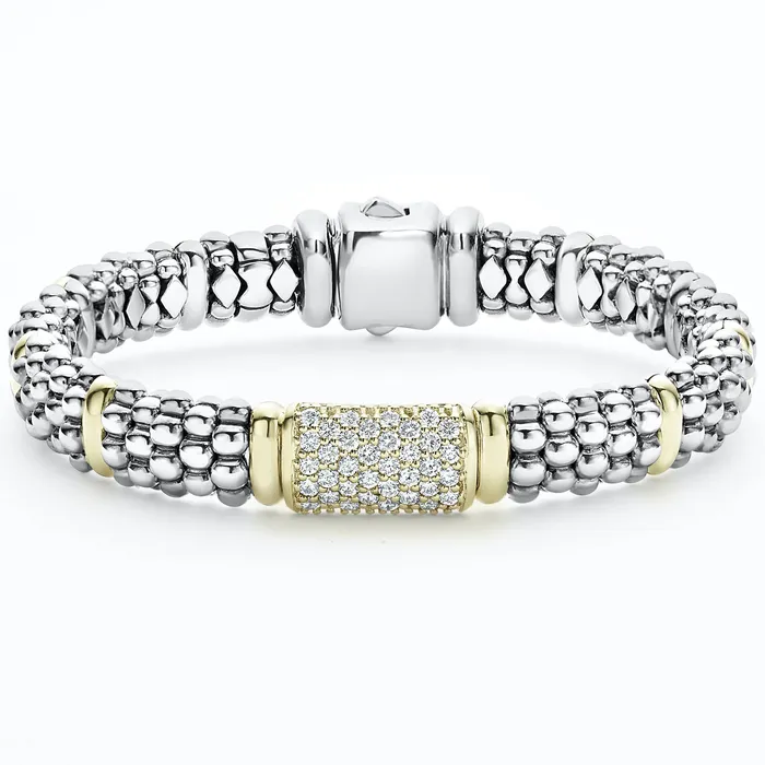 LAGOS Bracelets Signature Caviar Caviar Diamond Bracelet 9mm