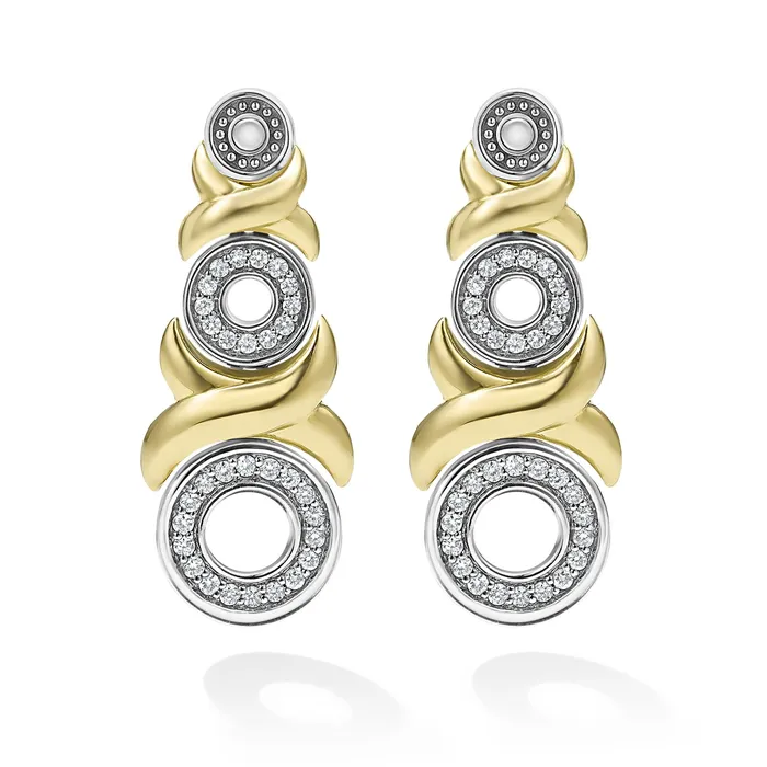 LAGOS Earrings Embrace 18K Gold XO Diamond Drop Earrings