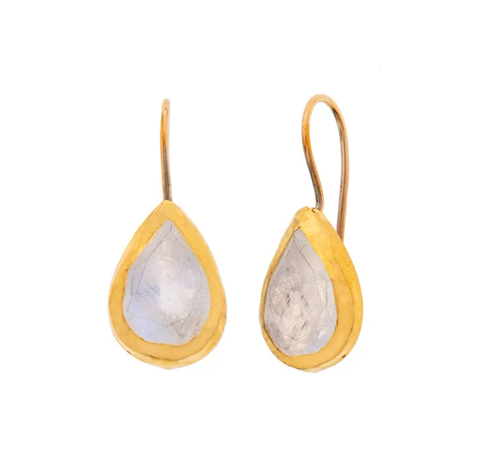 Nava Zahavi Earrings Nava Zahavi Tiny Moonstone Earrings