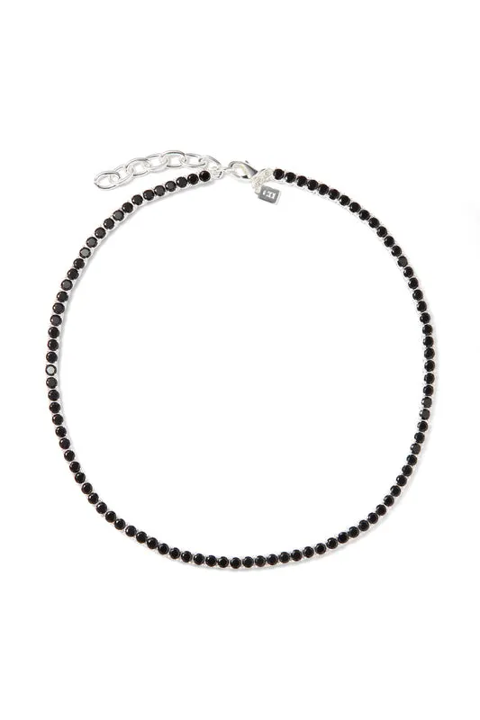Necklaces Crystal Haze Jewelry Serena necklace Black Silver plated