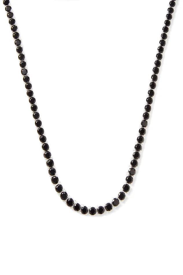 Necklaces Crystal Haze Jewelry Serena necklace Black Silver plated
