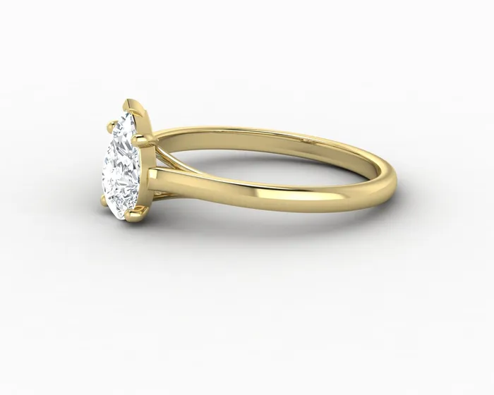 Nora 075 Ct Solitaire Pear Cut Engagement Ring Sapheena Jewelry Rings