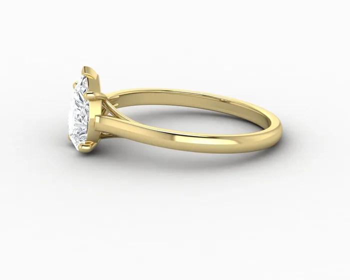 Nora 075 Ct Solitaire Pear Cut Engagement Ring Sapheena Jewelry Rings