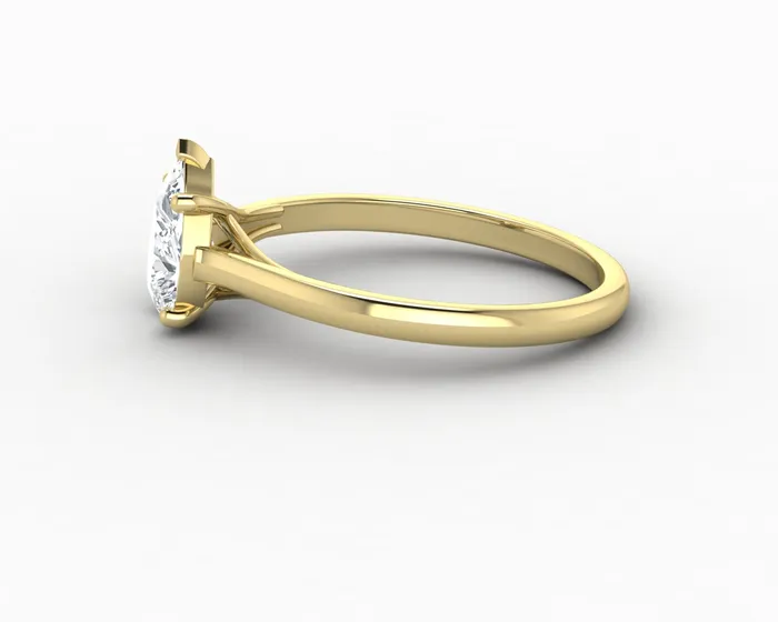 Nora 075 Ct Solitaire Pear Cut Engagement Ring Sapheena Jewelry Rings