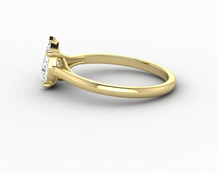Nora 075 Ct Solitaire Pear Cut Engagement Ring Sapheena Jewelry Rings